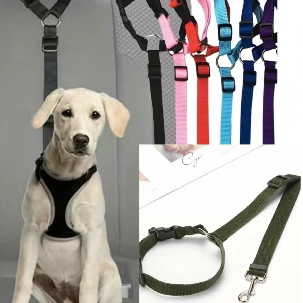 New Dog Safety Strap For Car / Truck / Auto Army Green